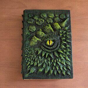 Dragon 3D Journal Hard Cover Black and Green